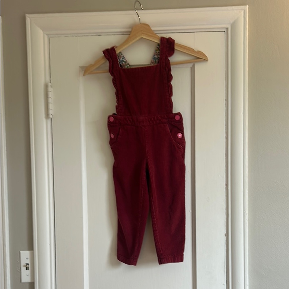 Mini Boden Burgundy Overalls